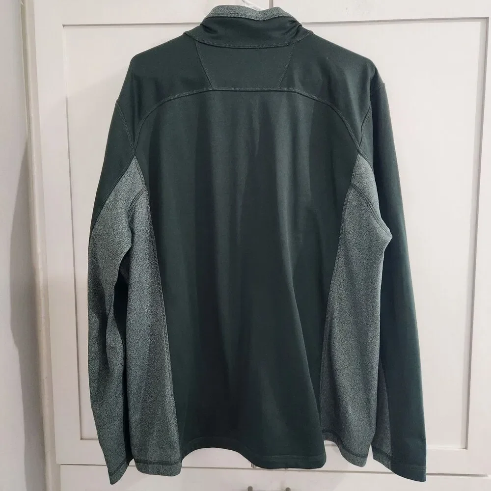 The North Face TKA 100 Pullover Green 1/4 Zip Sweater Mens XL Lightweight Hike